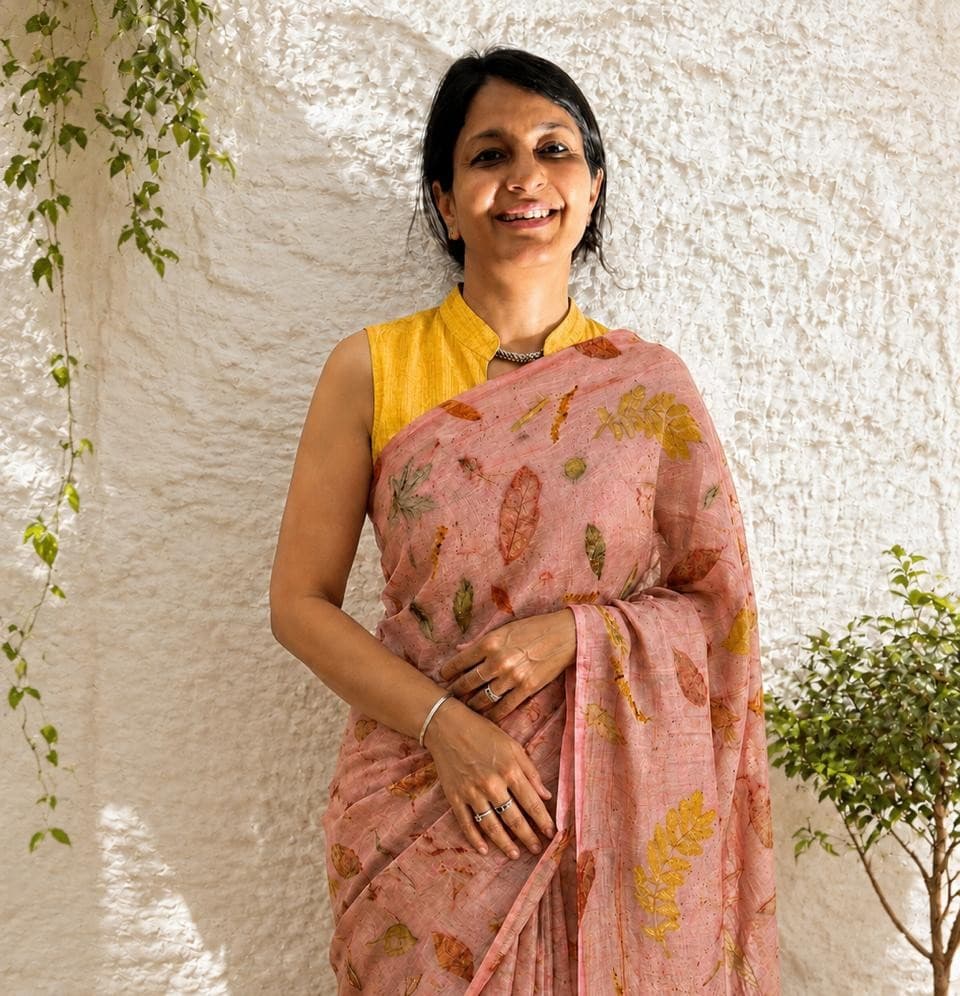 Saree – Chanderi Silk (Baby Pink)