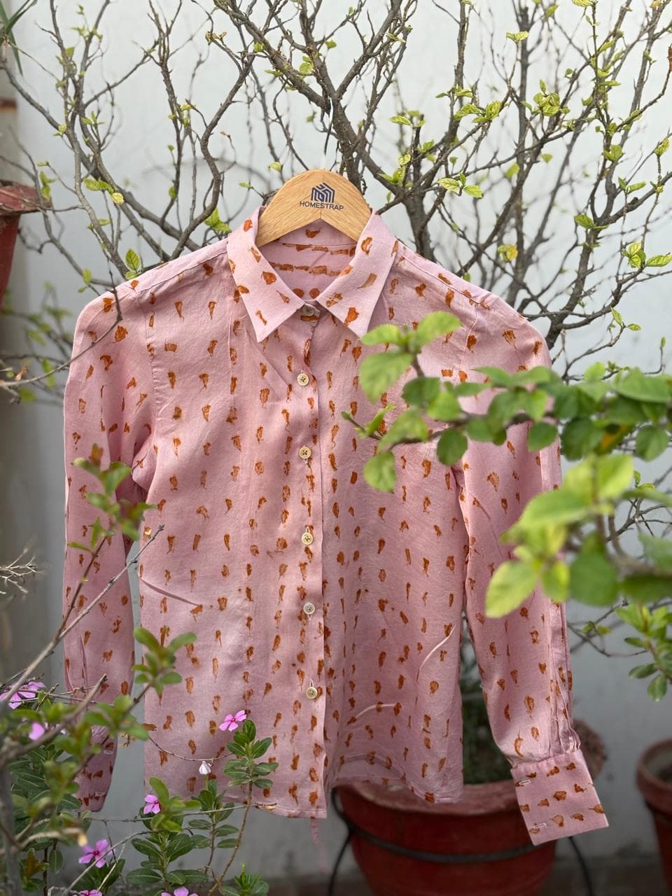 Rohida Shirt – Chanderi Silk (Pink)